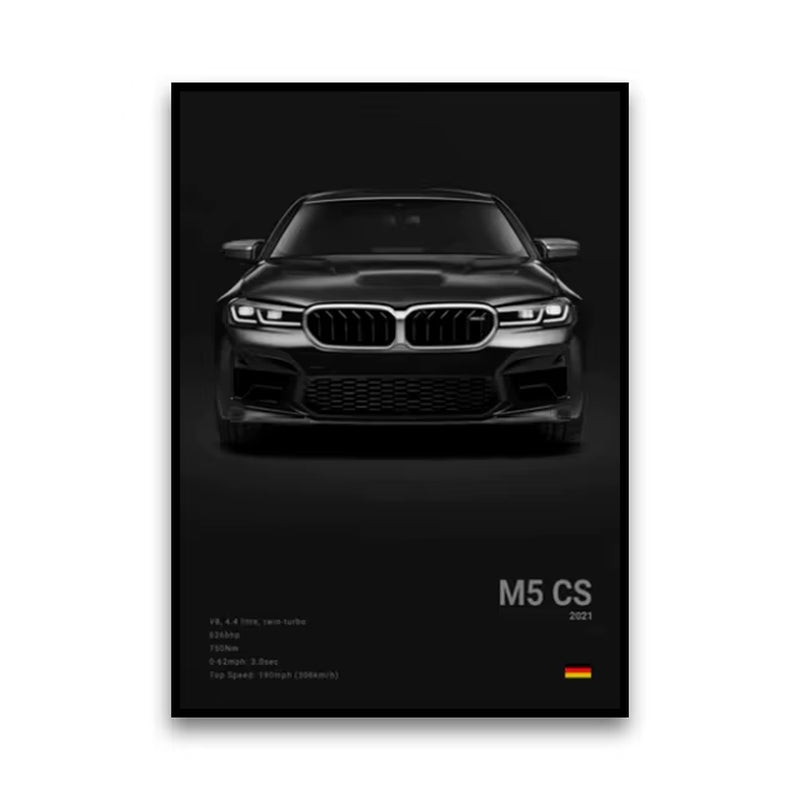 2-A1 Famous Cars G80 M3C Canvas Wall Art Print Poster E30 M3 Z8 Decorative Mural Modern Home Decor Birthday Gift Unframed