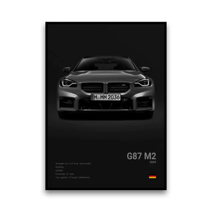 2-A1 Famous Cars G80 M3C Canvas Wall Art Print Poster E30 M3 Z8 Decorative Mural Modern Home Decor Birthday Gift Unframed