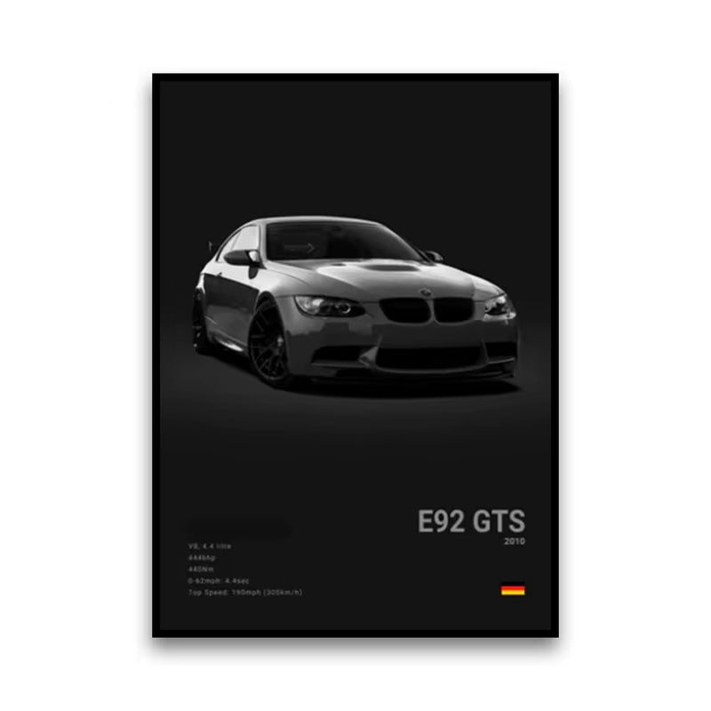 2-A1 Famous Cars G80 M3C Canvas Wall Art Print Poster E30 M3 Z8 Decorative Mural Modern Home Decor Birthday Gift Unframed