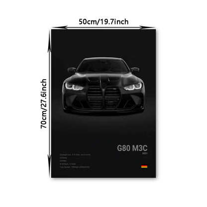 2-A1 Famous Cars G80 M3C Canvas Wall Art Print Poster E30 M3 Z8 Decorative Mural Modern Home Decor Birthday Gift Unframed
