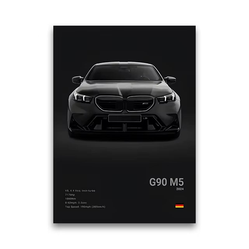 2-A1 Famous Cars G80 M3C Canvas Wall Art Print Poster E30 M3 Z8 Decorative Mural Modern Home Decor Birthday Gift Unframed