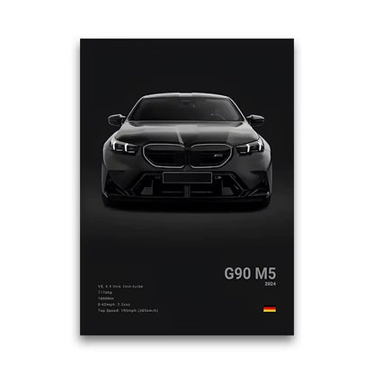 2-A1 Famous Cars G80 M3C Canvas Wall Art Print Poster E30 M3 Z8 Decorative Mural Modern Home Decor Birthday Gift Unframed